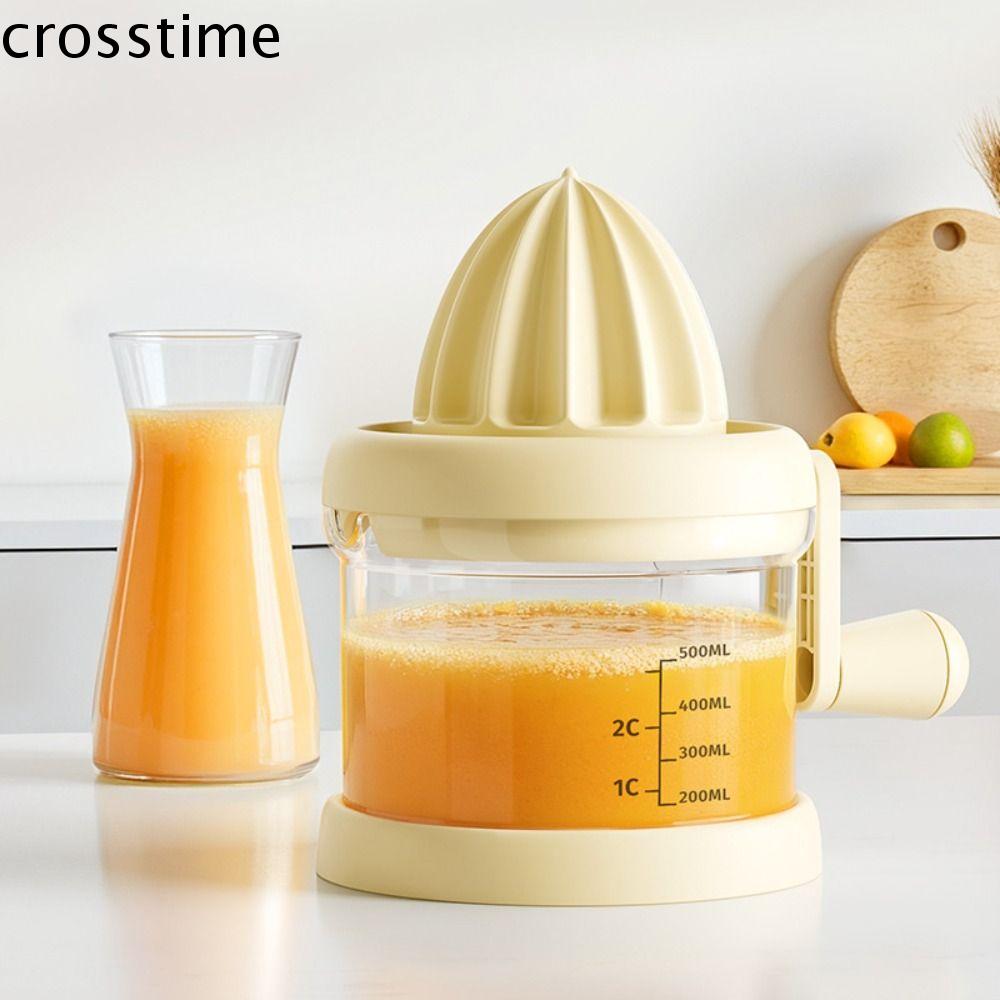 CROSSTIME Trong suốt Máy ép trái cây thủ công Thước đo có bìa Máy ép nước trái cây Dễ dàng làm sạch Vòi hình chữ U Máy ép tay Sử dụng tại nhà