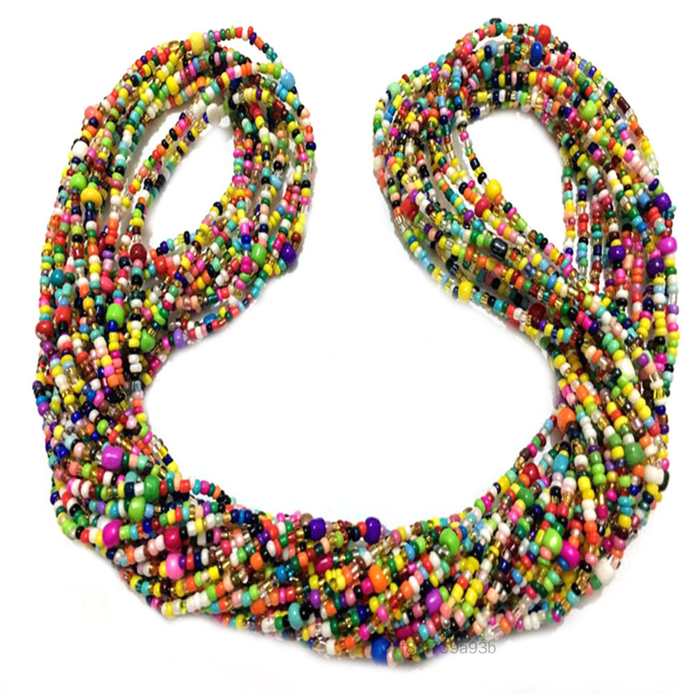Women Layered Beaded Belly Chain Stretchy Elastic String Beaded Body Jewelry for Summer Bikini Party ZDKJ-VN