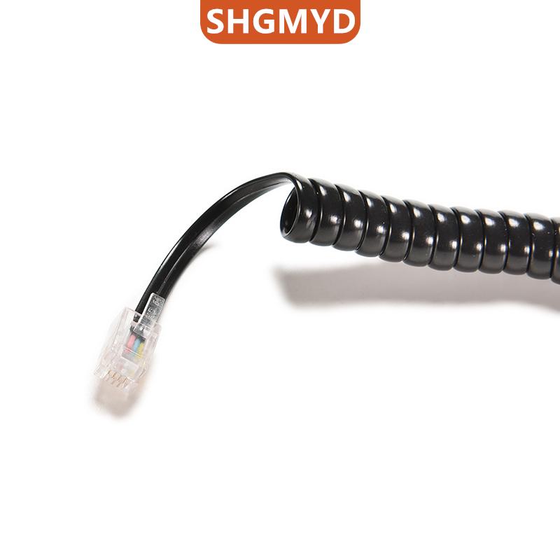 [COD] SHGMYD SPORTS 6.5FT Black Telephone Handset Phone Extension Cord Curly Coil Line Cable Wire ราคา 14 บาท*ส่งฟรี