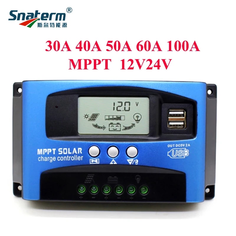 【】 Mppt 100a 60a 50a 40a 30a Solar Solar Controller Dual Usb Lcd Display 12v 24v Solar Cell Panel Ch