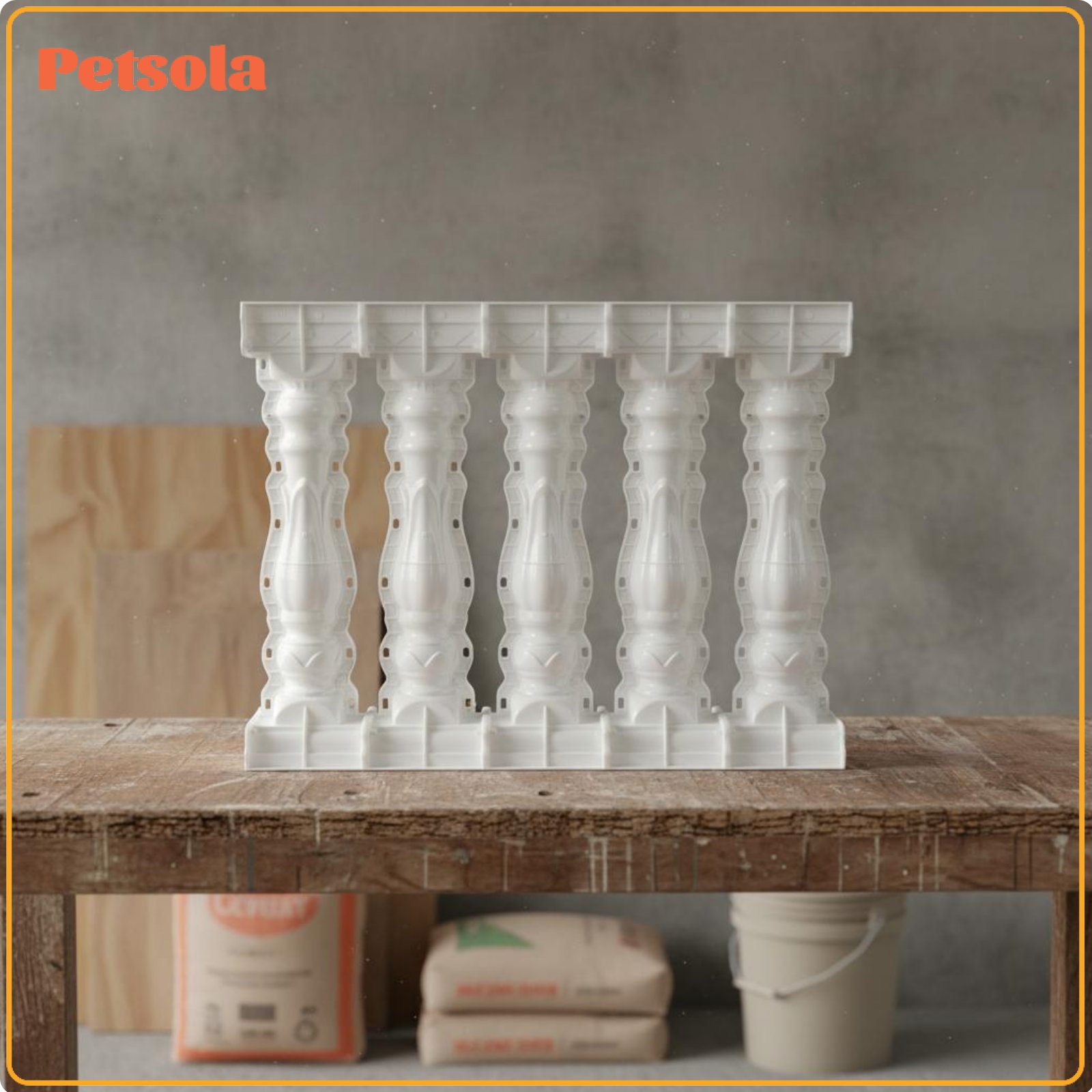 petsola Reusable Plastic Roman Column Mold Easy Assembly Roman Column Concrete Mold Lightweight Plastic Cement Fence Mould Versatile for Builders ราคา 14,881 บาท*ส่งฟรี