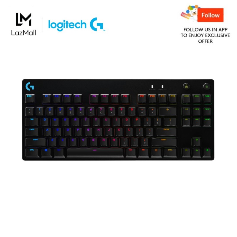 Logitech G PRO X Mechanical RGB Gaming Keyboard with Swappable Switches (Comes with GX Blue Clicky Switches) Singapore