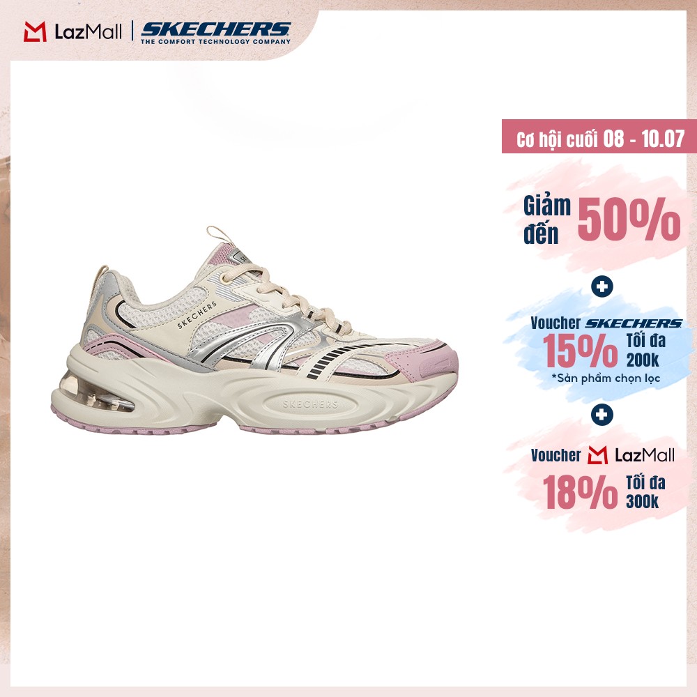 [Chỉ 5-7.7 - Voucher Skechers 18% + Voucher Lazada 18%] Giày Thể Thao Nữ Skechers Street UNO Ryze Scale Up - 177606-NTPK Air-Cooled Memory Foam