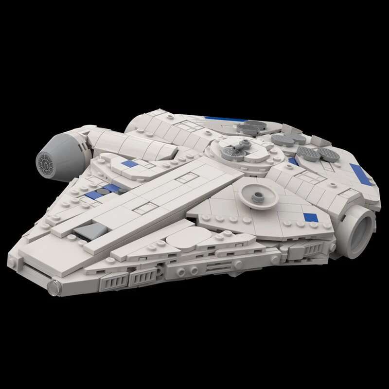 LEGO Đồ chơi xếp hình Mới 909PCS Ngôi sao nổi tiếng Phim YT-1300 Falcon vận tải Mô hình tàu vũ trụ