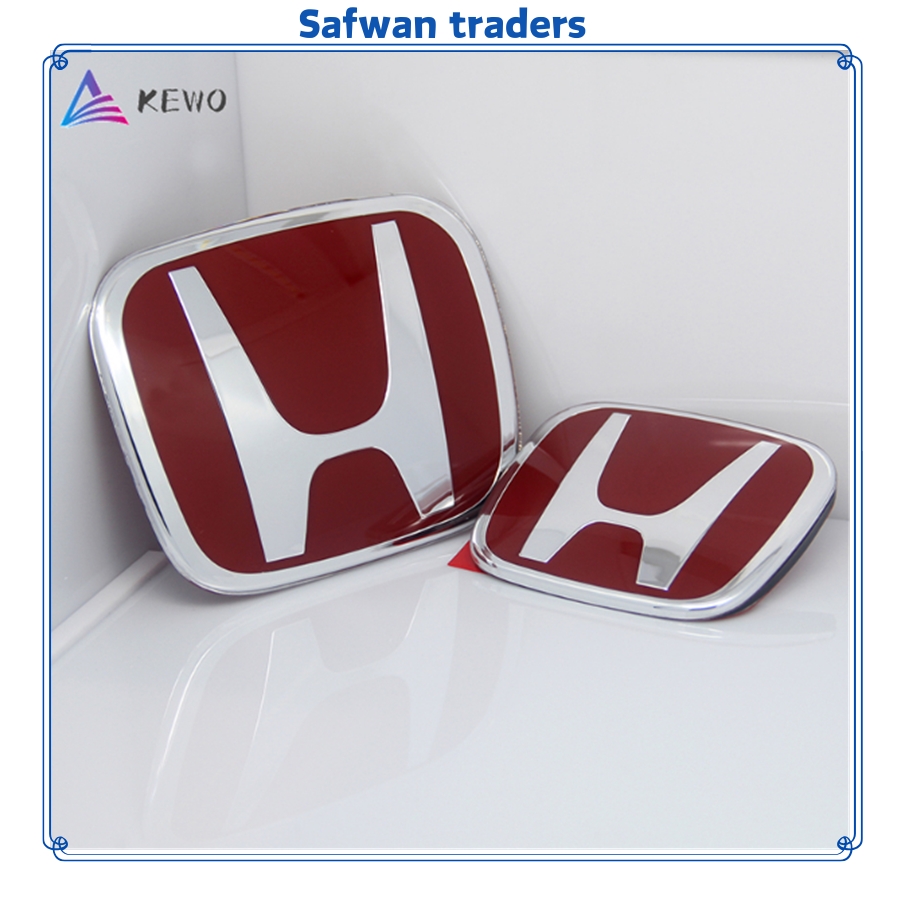 【Wireless】 Safwan traders 2pcs Logo Honda Civic FD 2006-2011 Emblem Logo Honda Civic Fd Type R