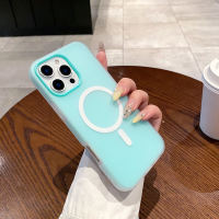 Macaron Color Hard Magnetic Charging Magasfe Case For iPhone 11 13 16 Pro Max 12 14 15 15Pro Max Cases 2 in 1 Silicone Shockproof Protection Back Cover