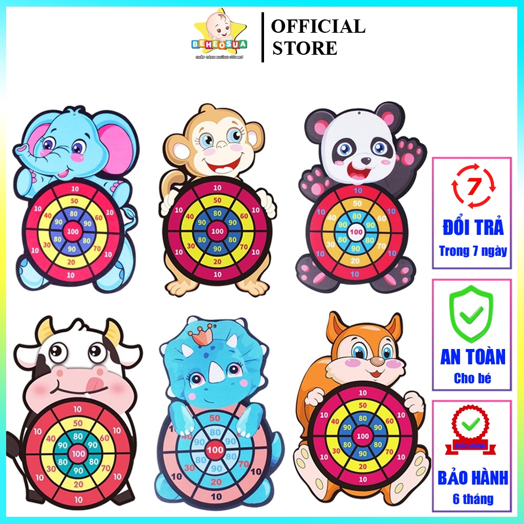 Ném Bóng Dính, Bảng Phi Tiêu Bóng Ném Dính Rèn Luyện Tính Tập Trung Cho Bé Tặng Kèm 3 Bóng