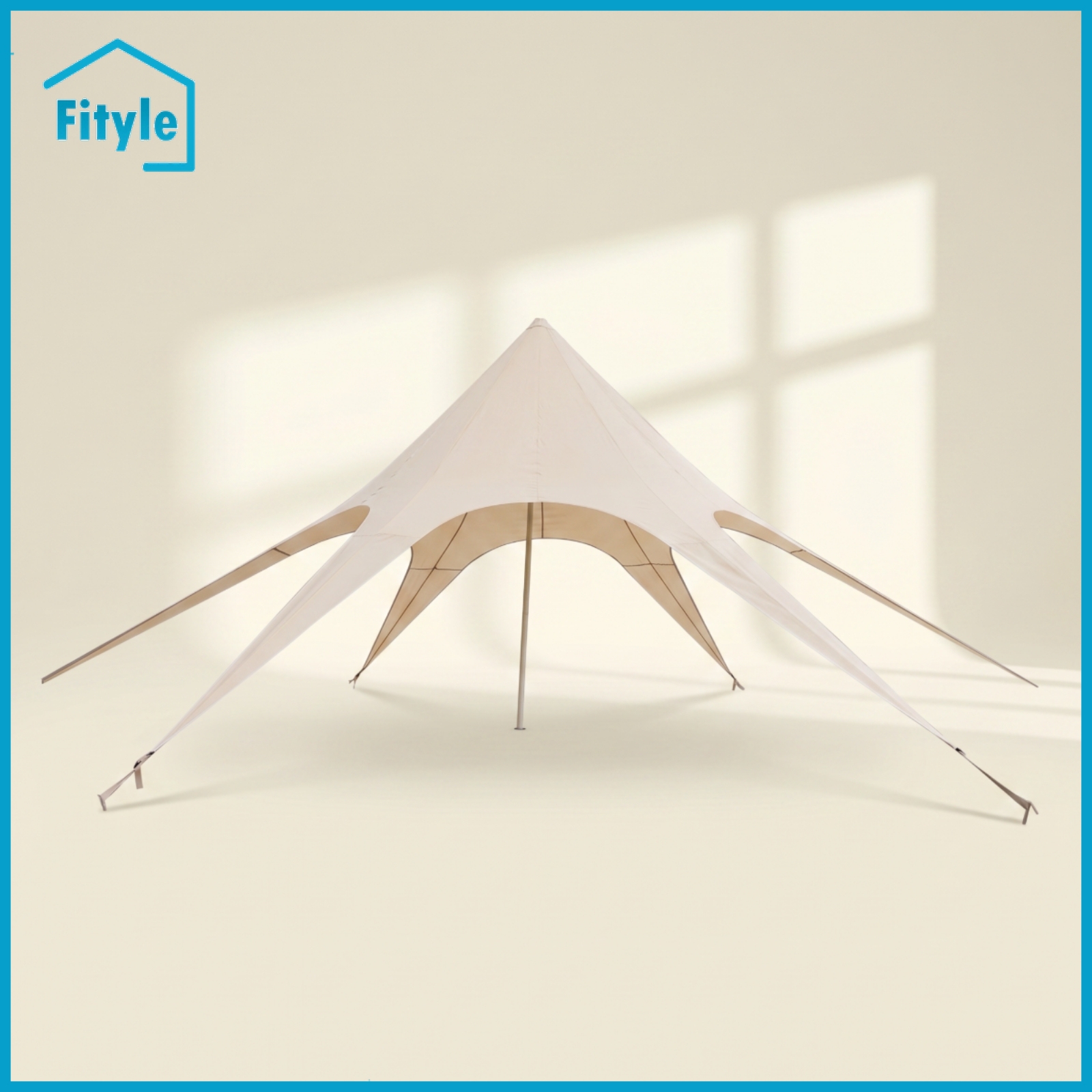 Fityle Hexagonal Canopy Tent 6-Sided Canopy with Side Panels Spacious Glamping Tent Waterproof for Campers, Glampers, Camping, Picnics, Beach ราคา 10,234 บาท*ส่งฟรี
