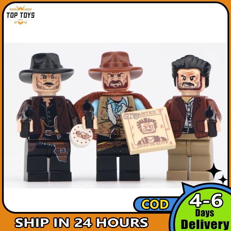 Coolplay ready stock Cowboy Movie Series Puzzle Assembling People Building