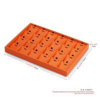 Oirlv Luxury Orange Jewelry Display Tray Multi-layer Large Capacity Storage Case for Rings Earrings Necklaces Bracelets P129