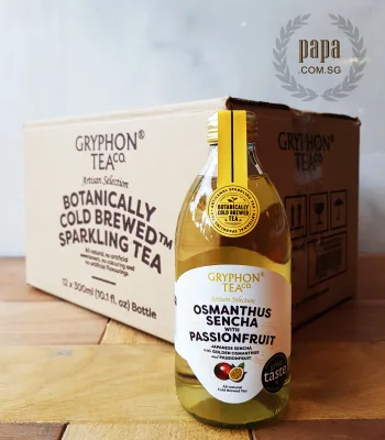 Gryphon Sparkling Cold Brew Tea - Osmanthus Sencha With Passion Fruit - 12 x 300ml