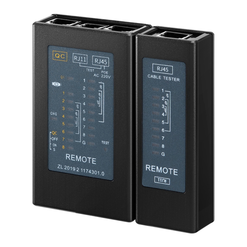 [eriop mall]Network Cable Tester Rechargeable for RJ45 Port Detection for RJ45 for RJ11 Ethernet Cable Cat6/6a/5/5e/7 Repair Tool Single-End