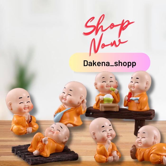 TERBARU DAKENA - ORNAMEN MINIATUR BIKSU / PATUNG BUDDHA / IMUT / PAJANGAN | COD