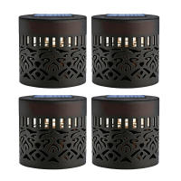 Solar Wall Lamp Seven Color Changing Projector Light with Hollow Pattern Design IP65 Waterproof Wall Light for Outdoor Patio Garden Fence Decor