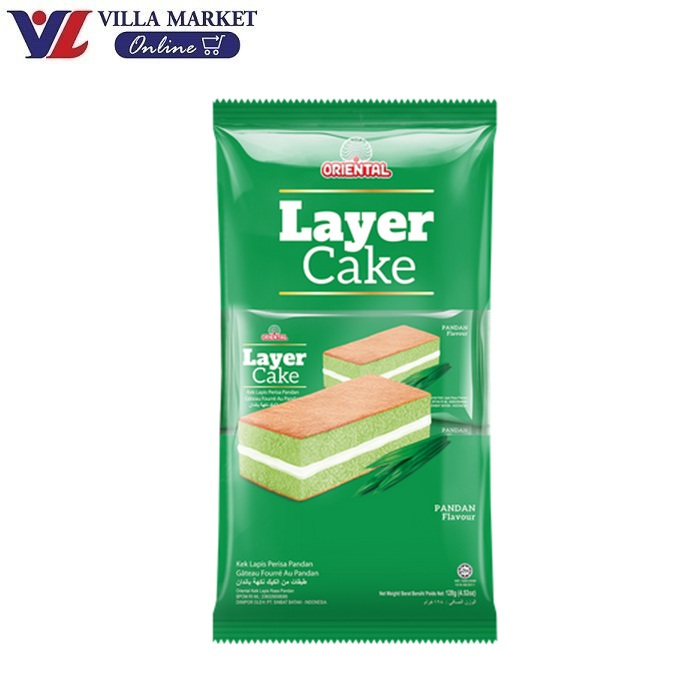 ขนมขบเคี้ยว ขนมทานเล่น บิสกิตกรุบกรอบ อาหาร ขนม และของใช้ในบ้าน Villa Market ซอฟท์เค้กไส้ใบเตย ออเรียนทัลเลเยอร์เค้กใบเตย 128g ราคา 129 บาท*ส่งฟรี