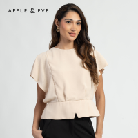 Apple & Eve Aloura Peplum Black Blouse Top