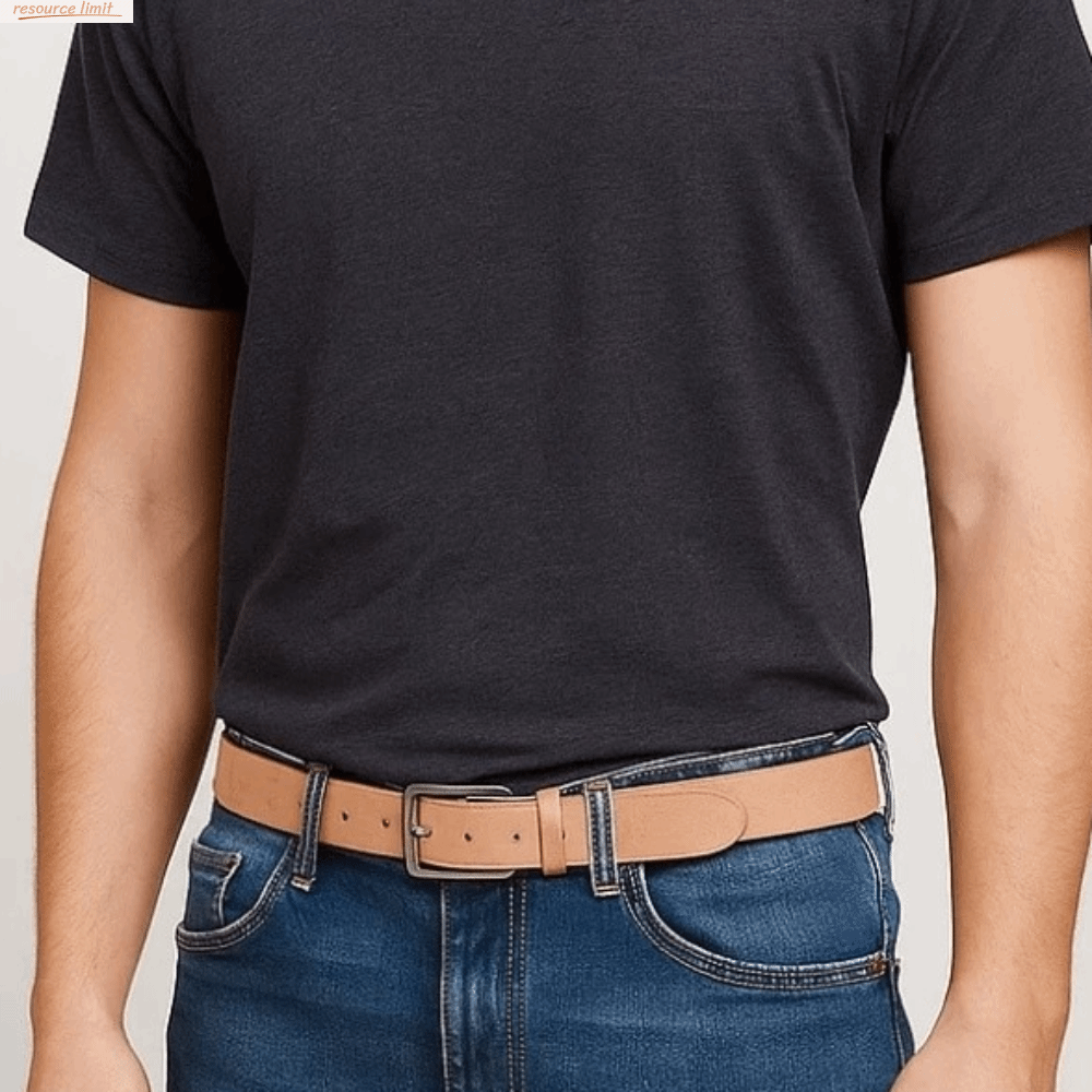 RESOURCE LIMIT ยาว เข็มขัดกว้างสำหรับผู้ชาย หนังวัวสีธรรมชาติ โลหะผสม สายเข็มขัดหนังแท้ ปรับได้ ทนทาน ขอบเอวของกางเกงยีนส์ หนุ่มๆ ราคา 250 บาท*ส่งฟรี