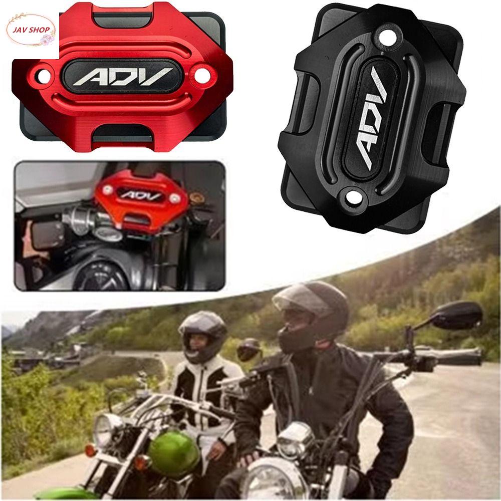 JAV5134 2Pcs Hợp kim nhôm Nắp cốc dầu xe máy có ốc vít Độ bền nâng cao Nắp bình chứa dầu phanh Công cụ tăng cường hiệu suất Phù hợp liền mạch Nắp xi lanh chính Tay đua ADV