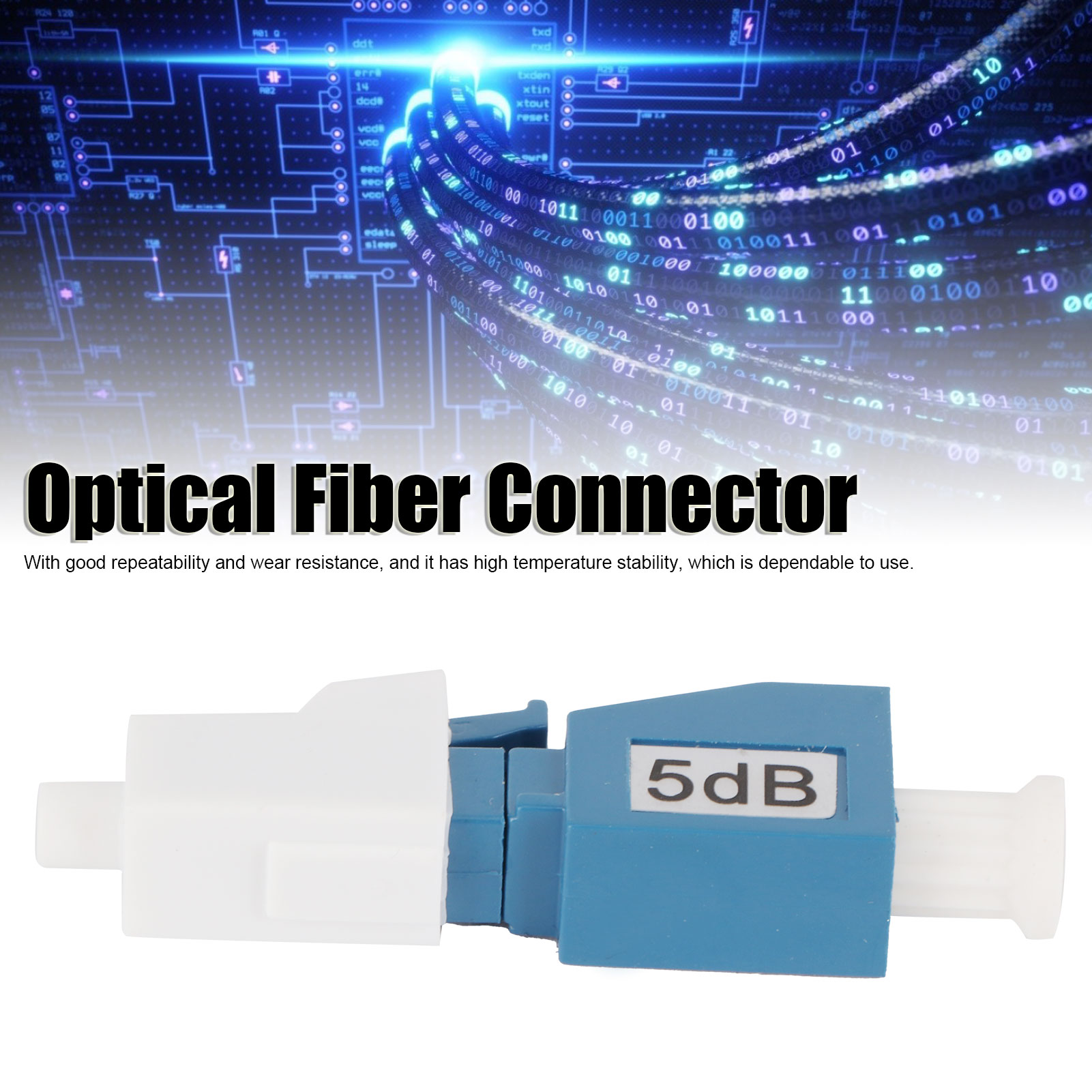 LC upc5db đầu nối sợi quang Singlemode cao trở lại mất Bộ chuyển đổi đực cái attenuator kết nối