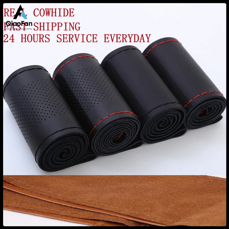 Vỏ Bọc vô lăng xe hơi bằng da bò thật bện 38cm 15inch khâu tay mềm chống trượt chính hãng vỏ bọc vô lăng bằng da tự động Giá 244,129 Đồng*Miễn phí vận chuyển