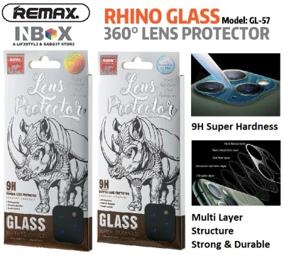iPhone 12ProMax/12/12Pro/12mini/11/11 Pro/Pro Max Remax Rhino/Sino Series GL-57 9H Camera Lens Protector
