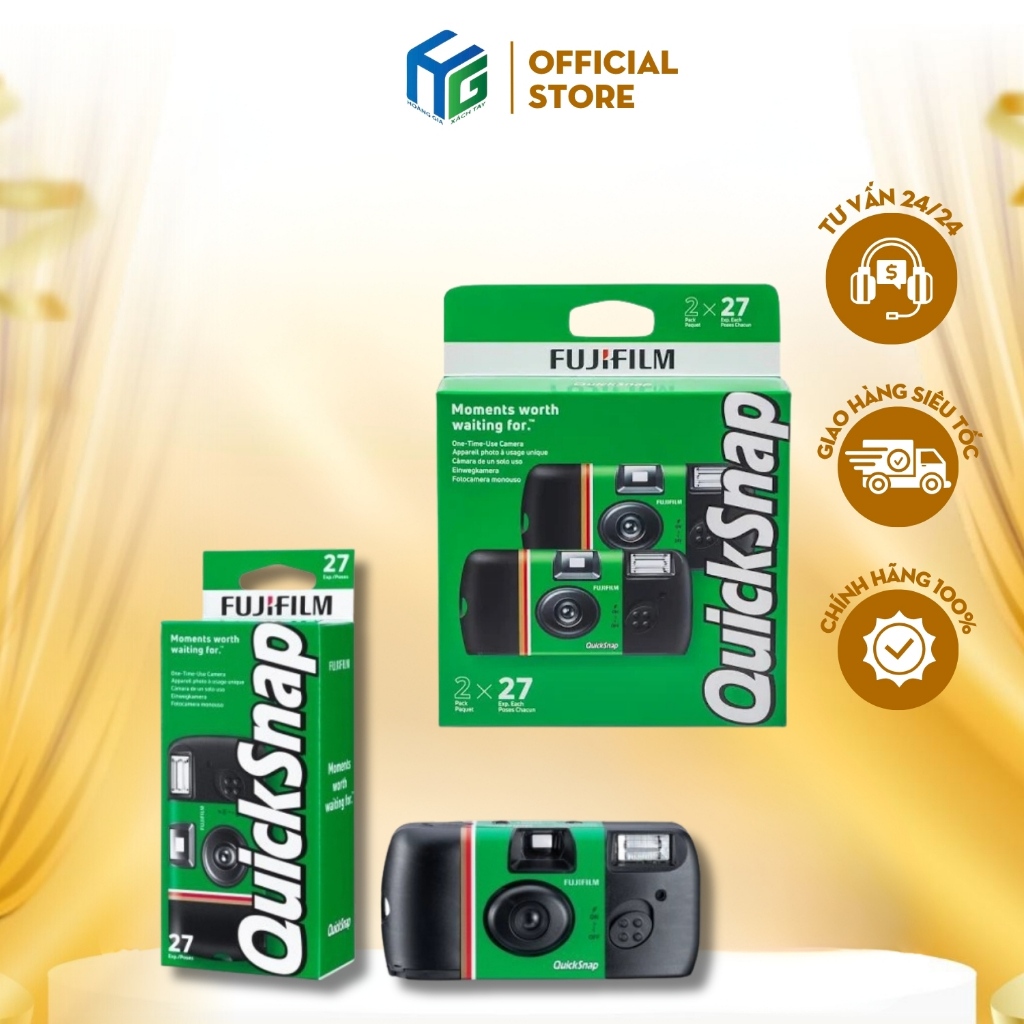 Máy ảnh chụp một lần Fujifilm QuickSnaρ 400 - Chính hãng nhập Mỹ