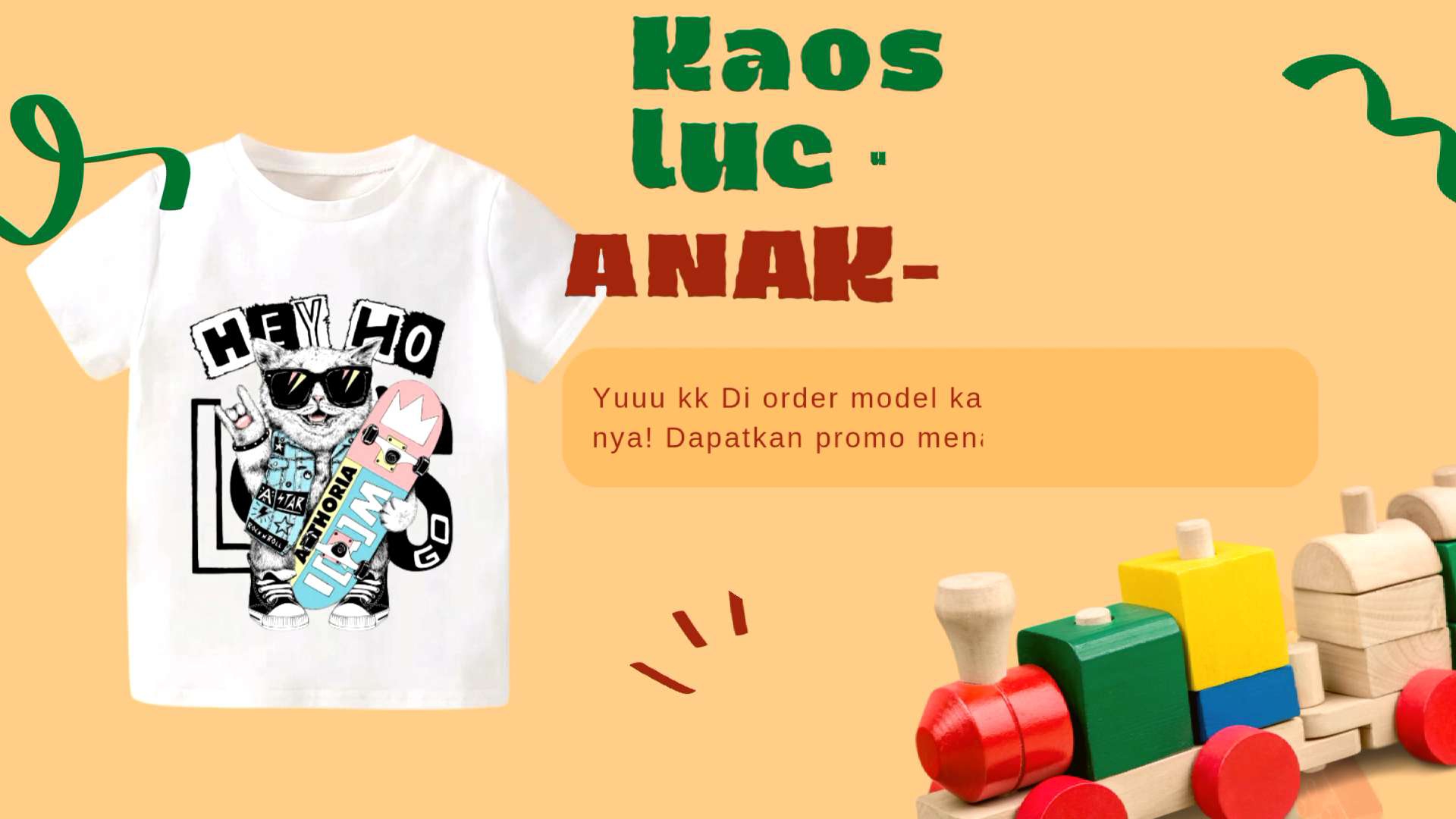 Kaos anak motip hewan lucu