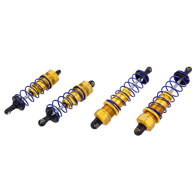 RACING ZD 4 Pcs RC Alloy Shock Absorber, for ZD Racing 7358 1/10 RC Off-Road Vehicle-Golden, 92mm Front & 105mm Rear