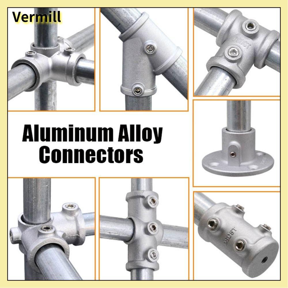 VERMILL 1 \ 2 ''/3 \ 4" Đầu nối ống Thép hợp  nhôm Khóa cố định Đầu nối ống tròn  Hình tròn Ốc vít khung Kệ ống thép