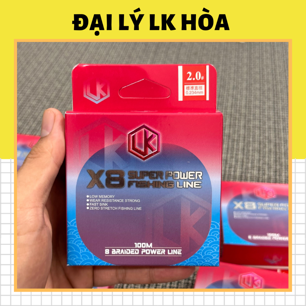 Dù câu cá chuyên câu lure PE x8 LK Hòa - Dài 100m/150m Full size 0,6-3,0