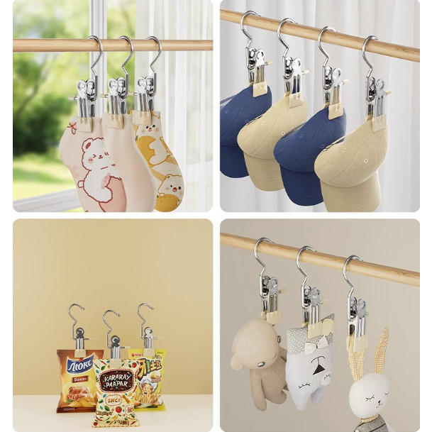 ที่หนีบผ้าสเตนเลส คลิปหนีบผ้า ถุงเท้า ผ้าเช็ดตัว หมวก คลิปจัดเก็บกันลื่นคลิป อเนกประสงค์ แบบพกพา กันลื่นกันลม สีสันสดใส ราคา  5 บาท*ส่งฟรี