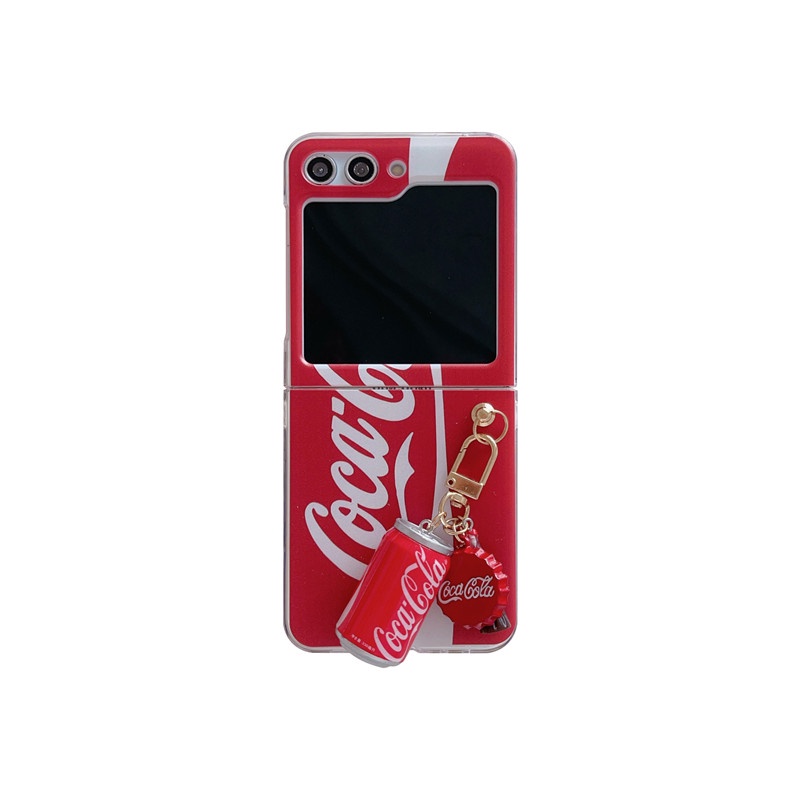 Mặt dây chuyền Coca Cola Ốp điện thoại cho Samsung Galaxy Z lật 3 4 5 zflip5 zflip4 zflip3 Z flip5 F