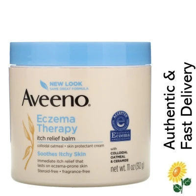 [SG] Aveeno, Eczema Therapy Itch Relief Balm, 11 oz (312 g) [NO Steroid, Fragrance, or Paraben | Hypoallergenic]