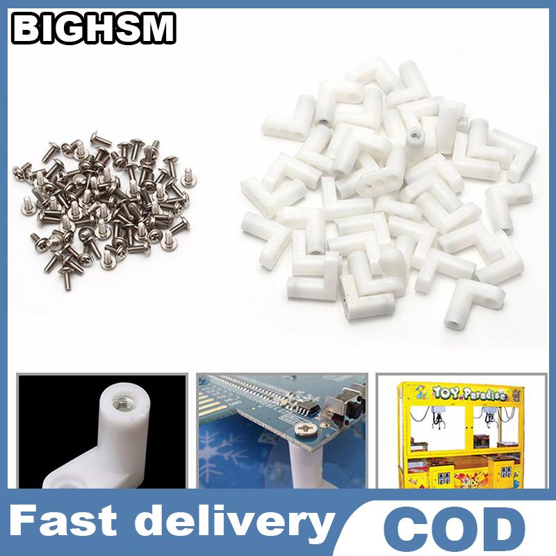 BIGHSM 10ชุดขาติดตั้งประเภท PCB พร้อมสกรูสำหรับเมนบอร์ดซ่อมโฮสต์แบบถาวรฟุตตัวยึดมุมขวา ราคา 39 บาท*ส่งฟรี