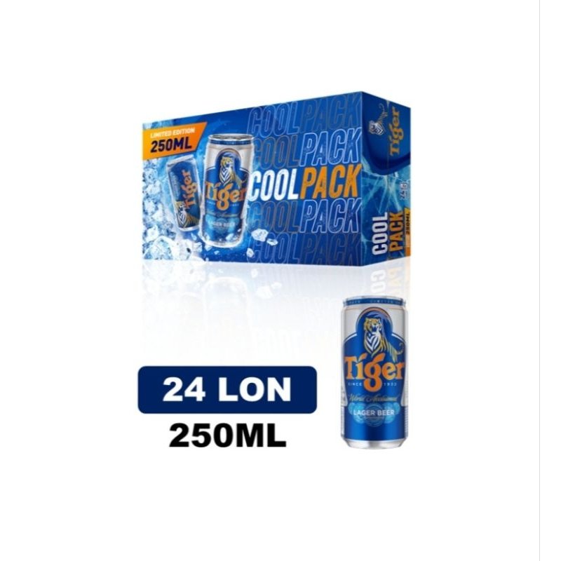 Bia Tiger Cool Pack 250ml - Thùng 24 lon