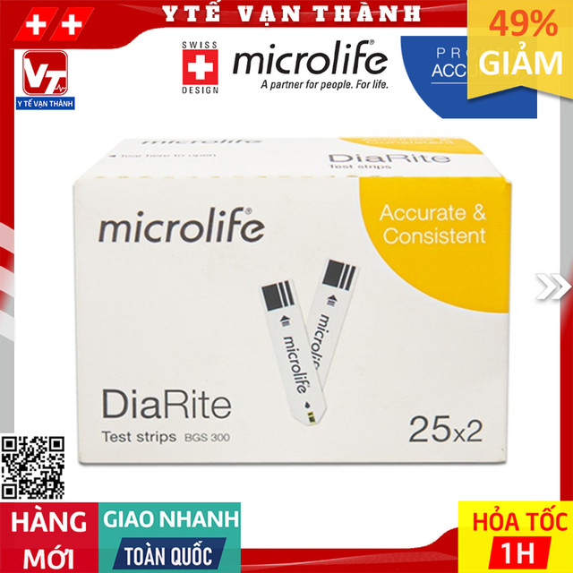 Que Thử Đường Huyết MICROLIFE DiaRite Test Hàng mới date xa -VT1152