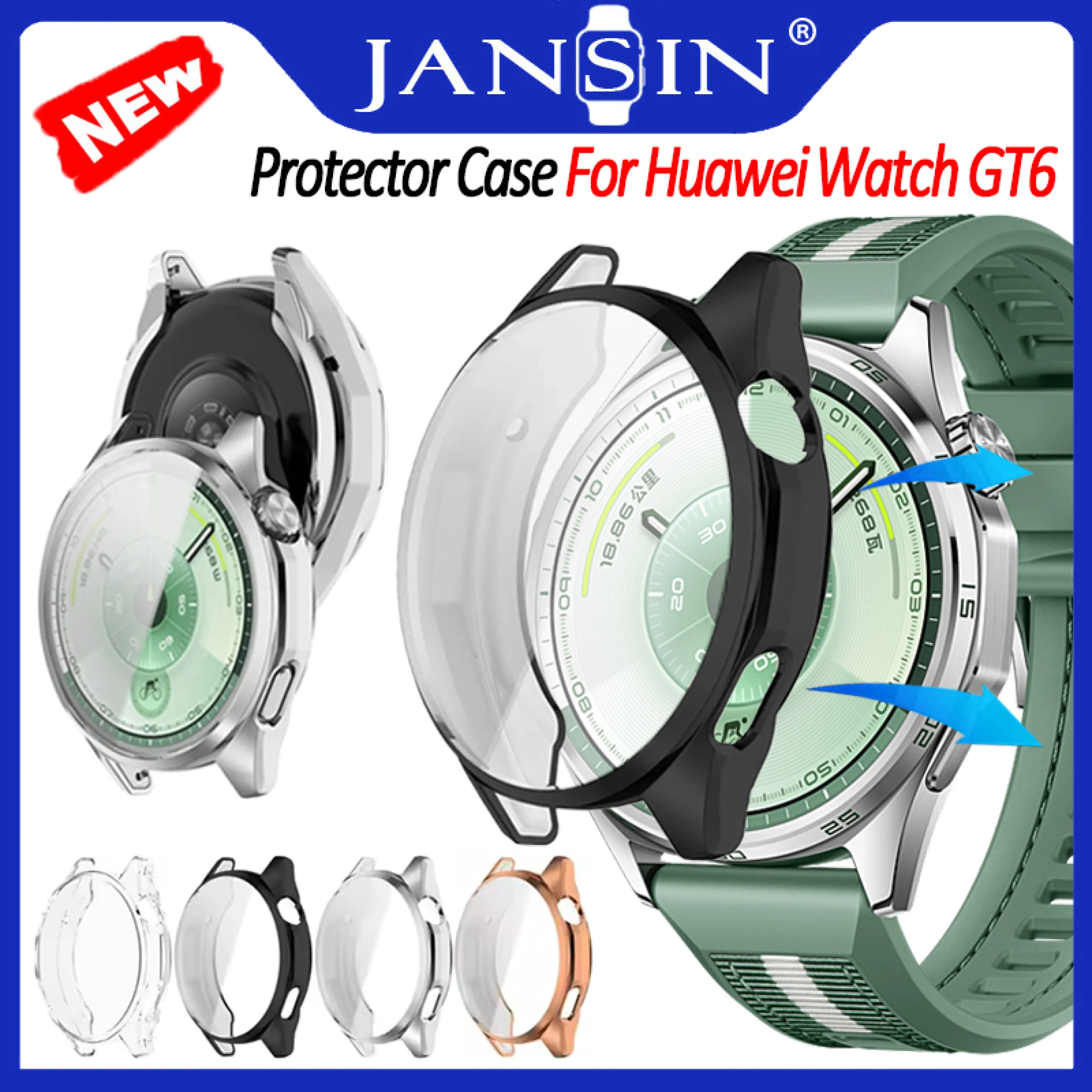 Case for Huawei Watch Gt6 Shockproof Tpu Watch Case for Huawei Watch Gt 6 Pro Smart Watch