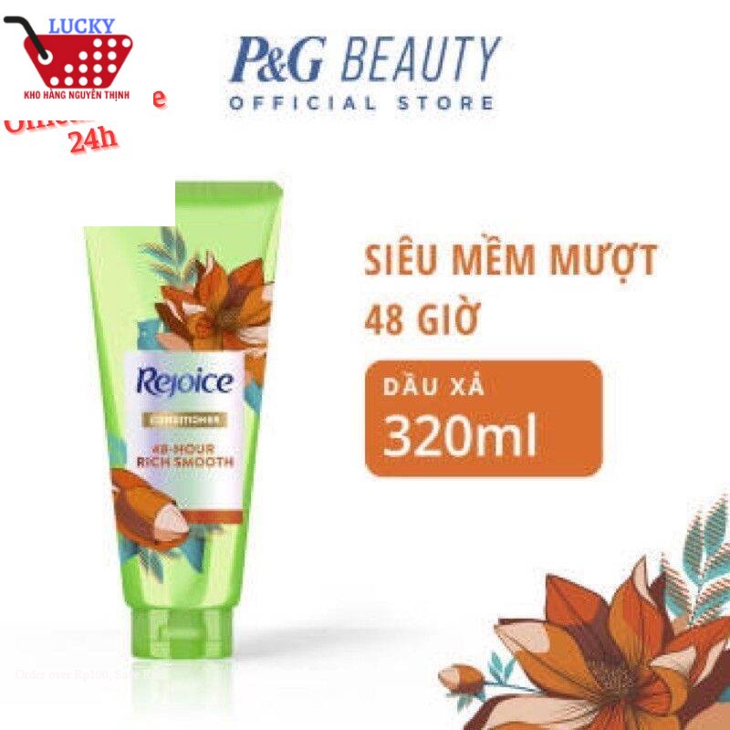 Dầu xả Rejoice 320ml - Siêu mềm mượt 48 Giờ-Nhập khẩu chính hãng Thái Lan
