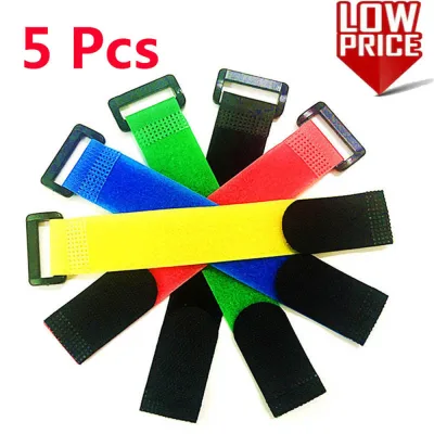 [Ready Stock] 5 Pcs 2×30cm Velcro Strap Nylon+polyester Bandage for Bicycle &Battery&Wire Binding Tape Anti-buckle