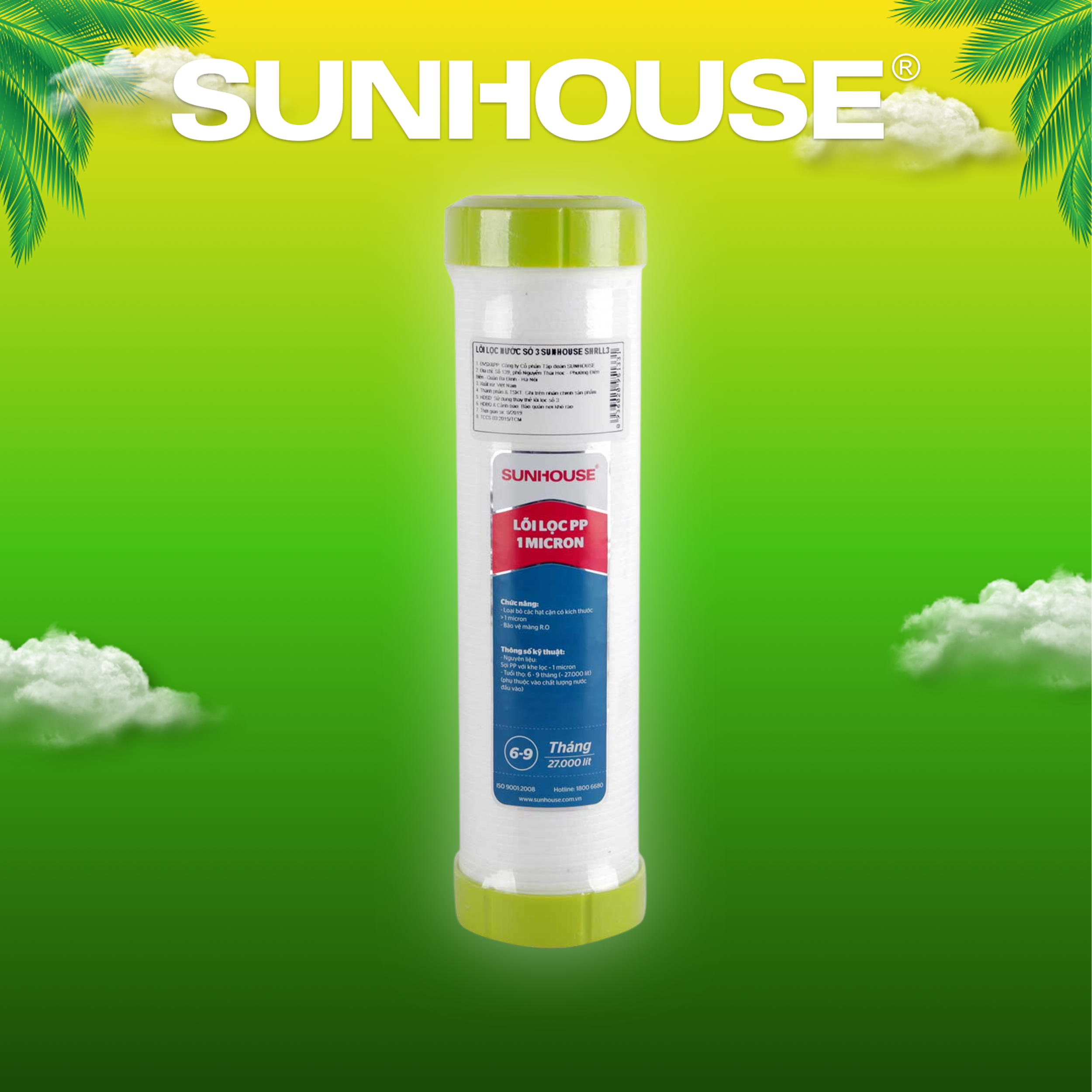 Lõi lọc nước số 3 sunhouse shrll3