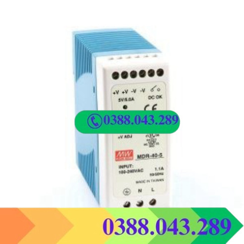 BỘ NGUỒN MEANWELL MDR-40-5, MDR-40-12, MDR-40-24, MDR-40-48, MDR-20-24 100% Mới Chính hãng