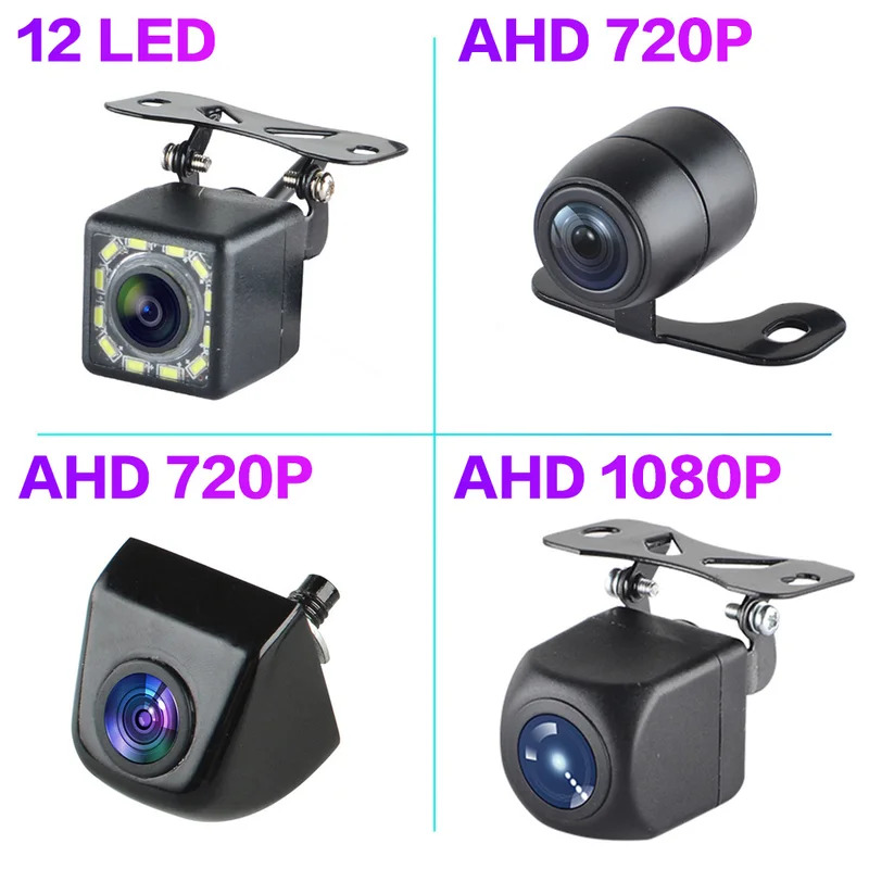 Camera quan sát phía sau xe hơi Camera quan sát ban đêm LED thông dụng camera quan sát 170 góc rộng HD màu AHD Camera sau 1080P