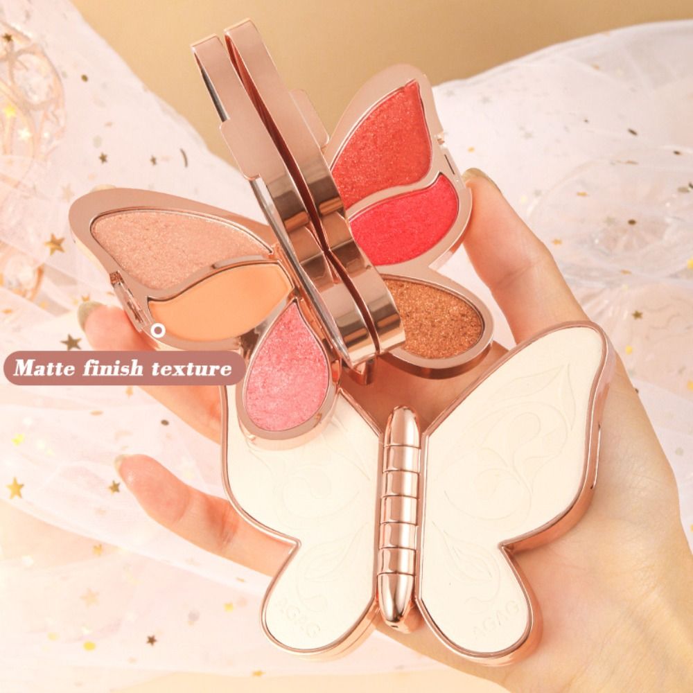ELSFL Hình dạng bướm Bảng phấn mắt Mờ Bền bỉ Bảng phấn mắt lấp lánh Vẻ đẹp Làm sáng Phấn mắt tông đất Phụ nữ - 5