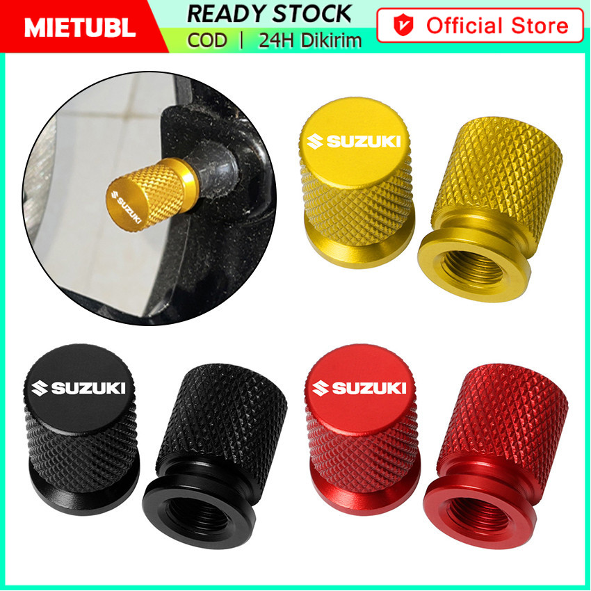 Sepasang Tutup Pentil Motor Mobil Sepeda Universal Untuk Suzuki Tutup Pentil Ban Alumunium CNC Tire Valve Cap Harga 19,000 rupiah*Gratis Ongkir