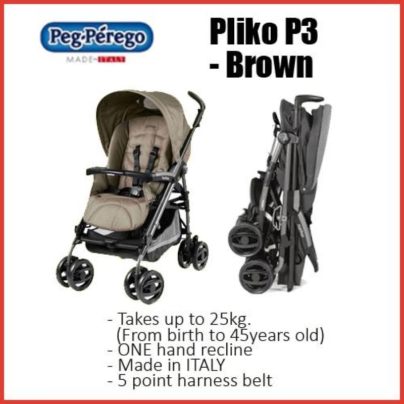 Peg Perego Pliko P3★MADE IN ITALY★Newborn to25kg★Fully recline★adjustable footrest★Platformto rideon Singapore