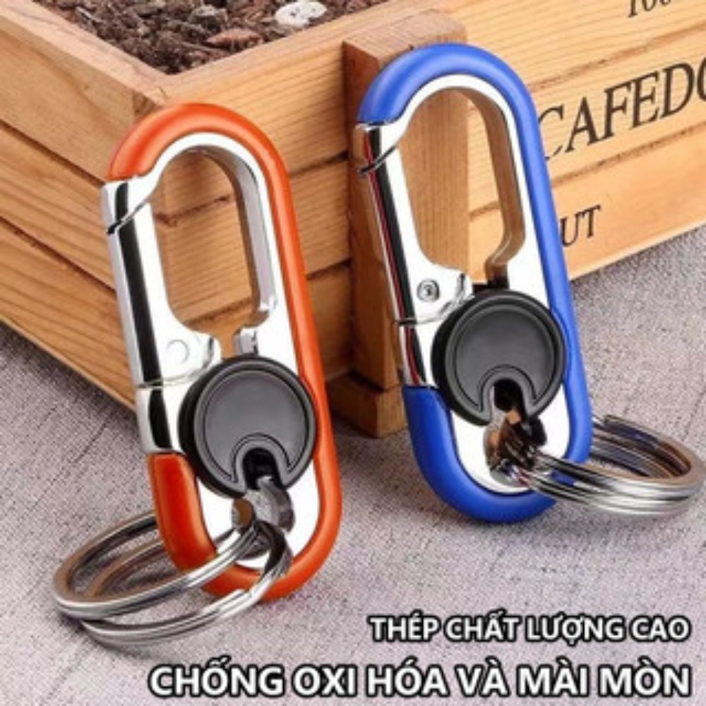 quà tặng móc khóa trang trí phụ kiện đeo eo kim loại mặt dây chuyền tinh tế móc khóa hai vòng công sở xe hơi nam Giá 29,444 Đồng*Miễn phí vận chuyển