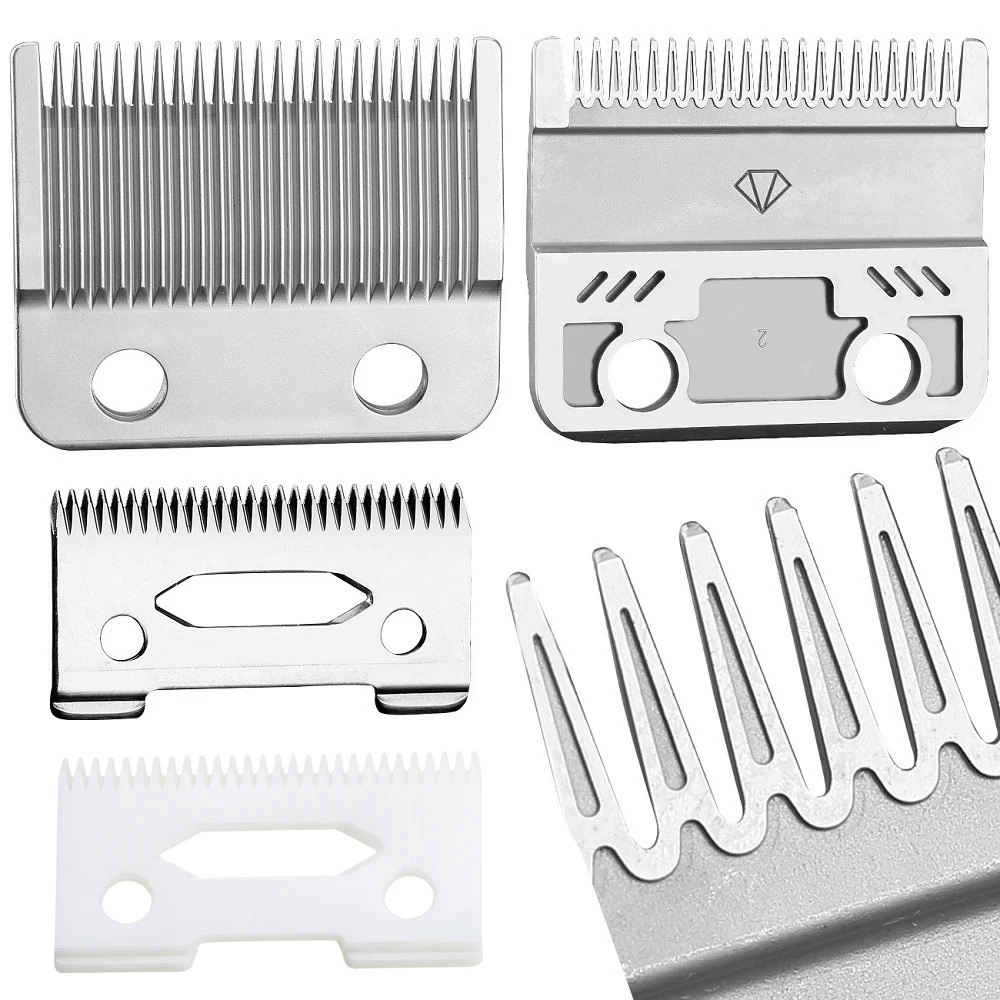 Wahfox Rãnh Răng Thiết Kế Độc Đáo Pro 2 Lỗ Tóc Tông Đơ Thay Thế Lưỡi Thiết Lập Cho Wahl Tóc Clipper Phù Hợp Ma Thuật Clip