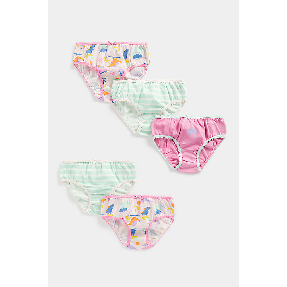 กางเกงในเด็กผู้หญิง Mothercare Dino Briefs - 5 Pack EA871 ราคา 553 บาท*ส่งฟรี