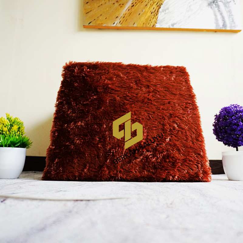 Bantal Duduk Bulu Rasfur Empuk & Tebal Kotak 40x40cm Alas Lantai Leather Bantalan Kursi/Lesehan LP