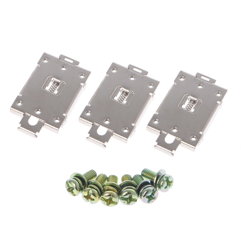 Giá trị tốt nhất 3 pcs một pha SSR 35mm DIN cố định Rơ Le bán dẫn kẹp van bơm lốp xe W./ 6 ốc vít tàu chìm hỗ trợ
